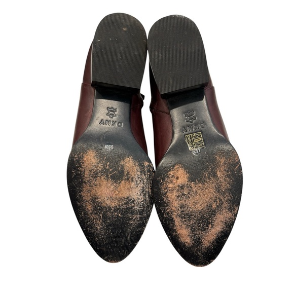 DKNY Dark Burgundy Pointy Toe Ankle Boots 8.5 - Picture 9 of 10